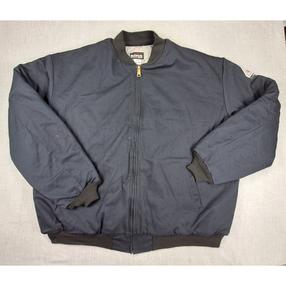 Bulwark FR Navy Blue Flame Resistant Bomber Jacket XXL JET2NV6 Excel FR CAT 4